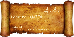 Laczina Ajád névjegykártya